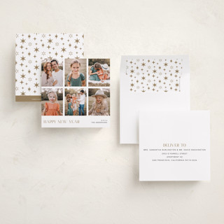 This is a winter holiday photo cards with standard by Cass Loh called cheerful gallery printing on recycled smooth signature in square