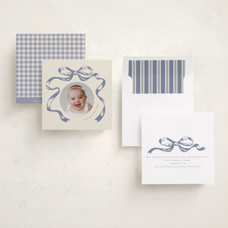 This is a wintermint holiday photo cards with standard by Teju Reval called big vintage bow printing on recycled smooth signature in square