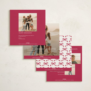 This is a cranberry holiday photo cards with standard by Itsy Belle Studio called verdure & voile printing on signature in square