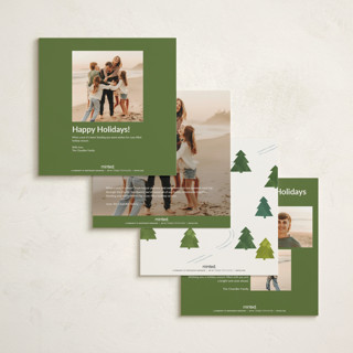 This is a snow holiday photo cards with standard by Sumak Studio called skier printing on signature in square