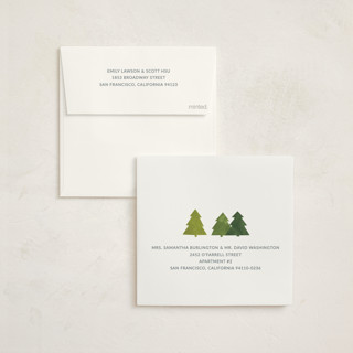 This is a snow holiday photo cards with standard by Sumak Studio called skier printing on signature in square