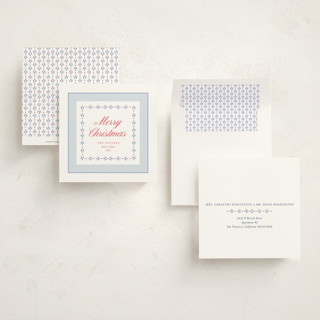 This is a frost holiday photo cards with standard by Alston Foster called classic garland printing on signature in square