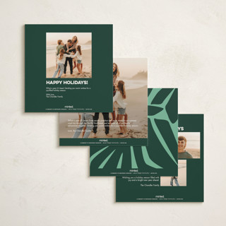 This is a mistletoe holiday photo cards with standard by Carrie Moradi called encircled printing on signature in square