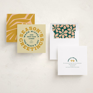 This is a hot toddy holiday photo cards with standard by Carrie Moradi called encircled printing on signature in square