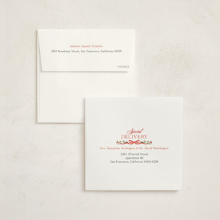 This is a cherry holiday photo cards with standard by Elly called festive winter printing on signature in square