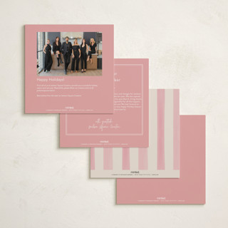 This is a peony holiday photo cards with standard by Elly called joyful wreath printing on signature in square