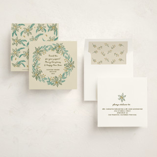 This is a butterscotch holiday photo cards with standard by Kanika Mathur called sketched wreath printing on signature in square