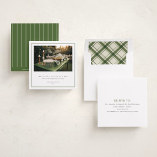 This is a pine holiday photo cards with standard by Adelyn T. called imora printing on recycled smooth signature in square