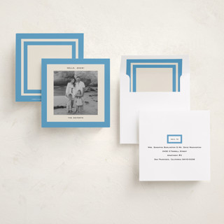 This is a lake holiday photo cards with standard by Megan Davis called rhode printing on recycled smooth signature in square