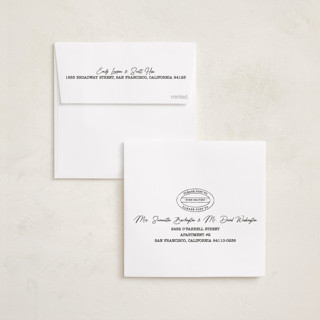 This is a clouds holiday photo cards with standard by Jennifer Lew called postmark printing on recycled smooth signature in square