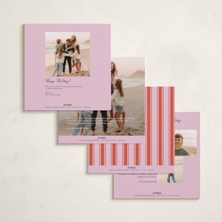 This is a strawberry holiday photo cards with standard by Claudia Orengo called our song printing on recycled smooth signature in square