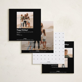 This is a snow holiday photo cards with standard by Gwen Bedat called blank slate printing on recycled smooth signature in square