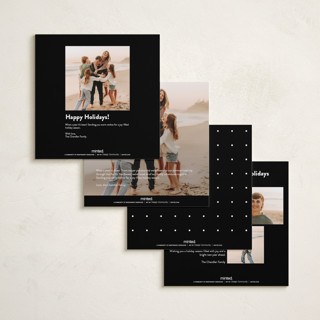 This is a midnight holiday photo cards with standard by Gwen Bedat called blank slate printing on recycled smooth signature in square