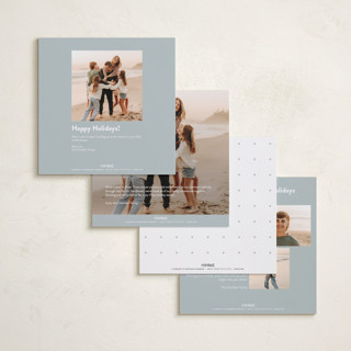 This is a ice holiday photo cards with standard by Gwen Bedat called blank slate printing on recycled smooth signature in square