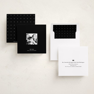 This is a midnight holiday photo cards with standard by Gwen Bedat called blank slate printing on recycled smooth signature in square