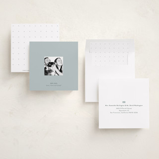 This is a ice holiday photo cards with standard by Gwen Bedat called blank slate printing on recycled smooth signature in square