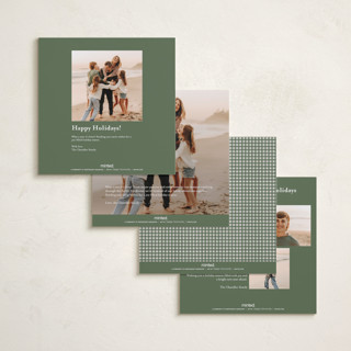 This is a forest holiday photo cards with standard by Tamara Hilje called allegro printing on recycled smooth signature in square