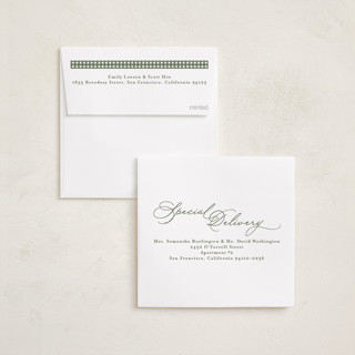 This is a forest holiday photo cards with standard by Tamara Hilje called allegro printing on recycled smooth signature in square