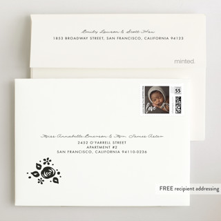 This is a blush wedding thank you cards with standard by JeAnna Casper called sugar and spice printing on signature in standard