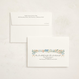 This is a pastel baby shower thank you cards with foil pressed by Elly called sweet garden printing on strathmore in standard