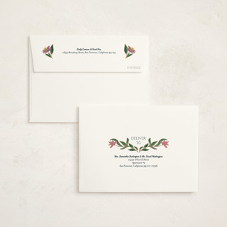 This is a midnight garden baby shower thank you cards with foil pressed by Simona Camp called gilded tapestry printing on strathmore in standard