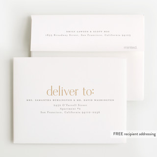 This is a sand baby shower thank you cards with foil pressed by Heather Cairl called pebble printing on strathmore in standard