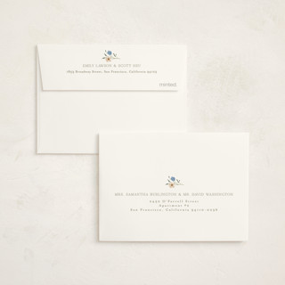 This is a powder baby shower thank you cards with foil pressed by Erin L. Wilson called newport summer printing on strathmore in standard