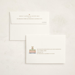 This is a sprinkles baby shower thank you cards with foil pressed by Leah Bisch called a new chapter printing on strathmore in standard