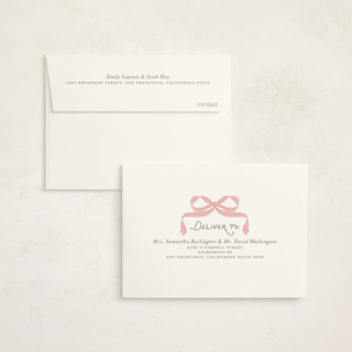 This is a blush baby shower thank you cards with foil pressed by Itsy Belle Studio called fia printing on strathmore in standard