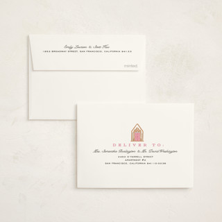 This is a cotton candy baby shower thank you cards with standard by Pixel and Hank called holiday greetings printing on strathmore in standard