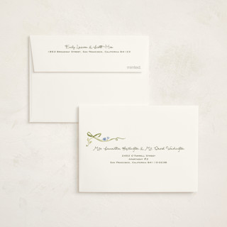 This is a powderblue baby shower thank you cards with standard by Pati Cascino called bowls and buds printing on strathmore in standard