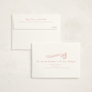 This is a rose baby shower thank you cards with standard by Erin German called woodland printing on strathmore in standard
