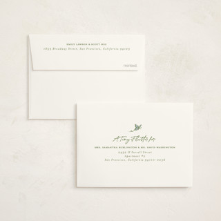 This is a willow baby shower thank you cards with standard by Vera Lim called whisper printing on strathmore in standard