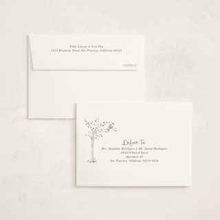 This is a lake baby shower thank you cards with standard by Teju Reval called winter toile printing on strathmore in standard