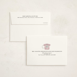 This is a rosebud baby shower thank you cards with standard by Gwen Bedat called baby calling printing on strathmore in standard