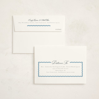 This is a forest baby shower thank you cards with standard by Jen Owens called wavy stripe printing on strathmore in standard