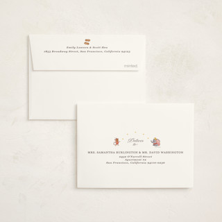 This is a elephant baby shower thank you cards with standard by Corinne Malesic called disney's dumbo circus printing on strathmore in standard