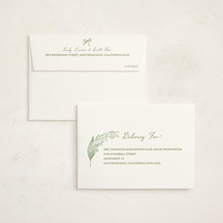 This is a lilypad baby shower thank you cards with standard by Leah Bisch called lily printing on strathmore in standard