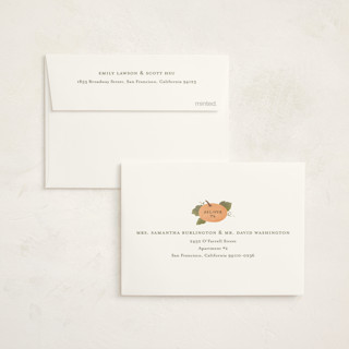 This is a pumpkin baby shower thank you cards with standard by Paper Raven Co. called pumpkin patch printing on strathmore in standard