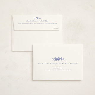 This is a bluebell baby shower thank you cards with standard by Leah Bisch called rattle pattern printing on strathmore in standard