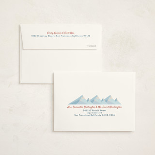 This is a apple baby shower thank you cards with standard by Heather Schertzer called bebe ski gondola printing on strathmore in standard
