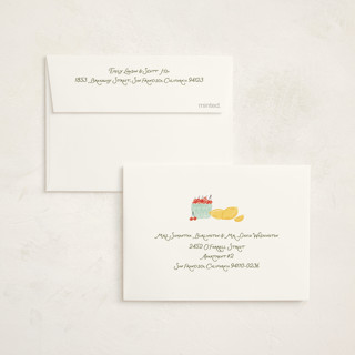 This is a provincial baby shower thank you cards with standard by Jenna Holcomb called farmer's market printing on strathmore in standard