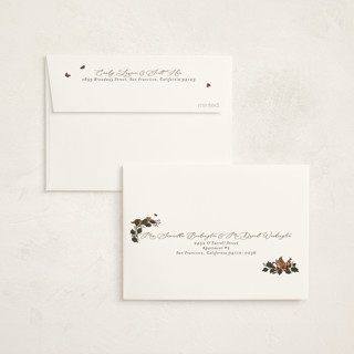 This is a forest baby shower thank you cards with standard by Joanna Griffin called woodland baby shower printing on strathmore in standard