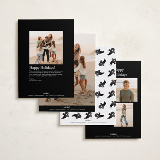 This is a ghostly halloween party invitations cards with standard by Mansi Verma called boo from us printing on recycled smooth signature in petite