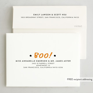 This is a cauldron halloween party invitations cards by Heather Schertzer called faboolous printing on recycled smooth signature in petite