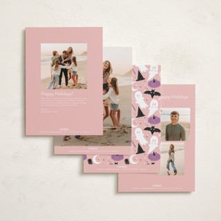 This is a candy halloween party invitations cards with standard by Corinne Malesic called little boo printing on recycled smooth signature in petite