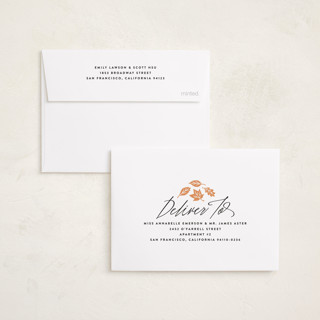 This is a ghostly white halloween party invitations cards with standard by Hooray Creative called spooky script printing on recycled smooth signature in petite