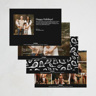 This is a charcoal halloween party invitations cards by Megan Cash called boo! printing on signature in petite