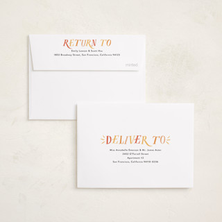 This is a candy halloween party invitations cards with standard by Jackie Crawford called merry and fright printing on recycled smooth signature in petite