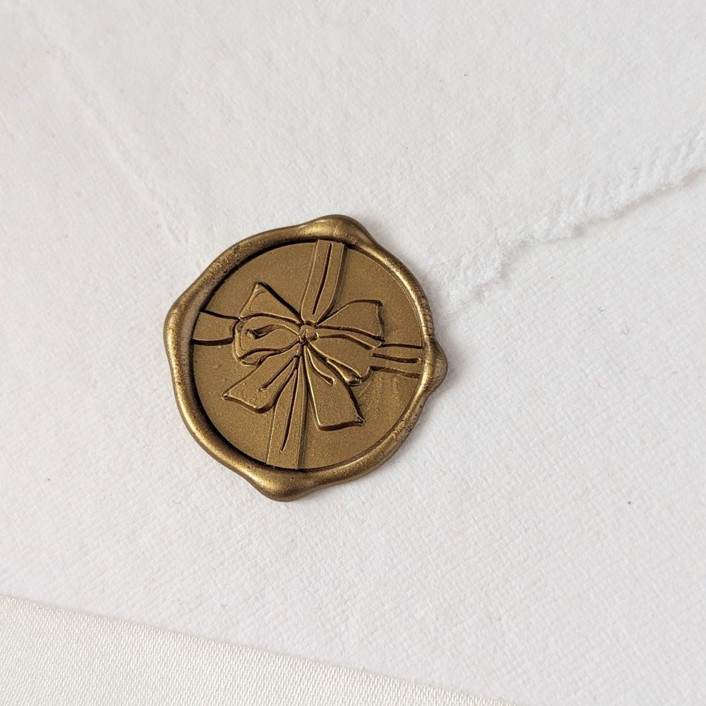 Gift Bow- Customizable Color- Set of 25 Wax Seals